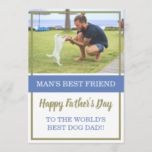 World's Best Dog Dad Custom Photo Father's Day Card