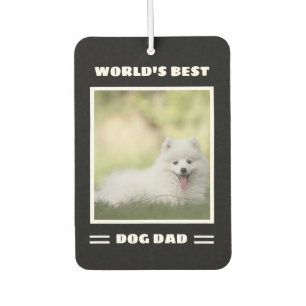 World's Best Dog Dad Custom Photo Personalised Car Air Freshener