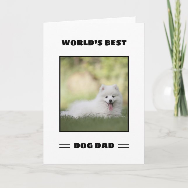 World's Best Dog Dad Custom Photo Personalised Card (Front)