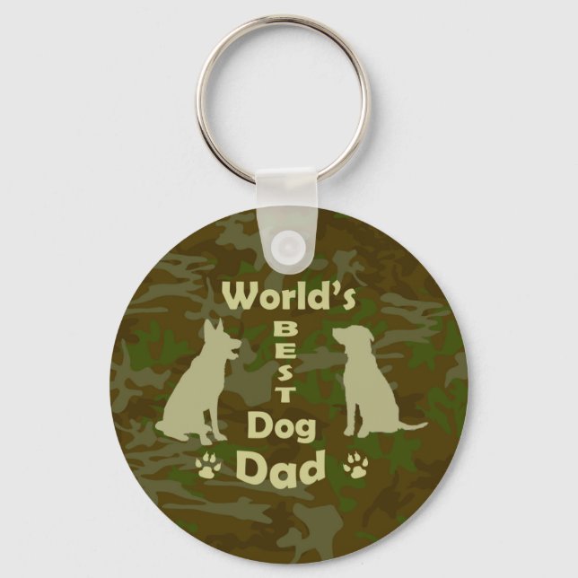 World's Best Dog Dad Key Ring (Front)