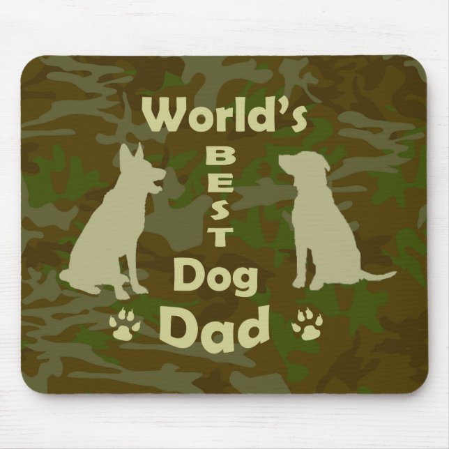 World's Best Dog Dad Mouse Mat (Front)