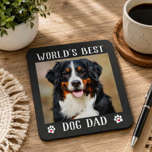 World's Best Dog Dad Paw Prints Pet Photo Mouse Mat