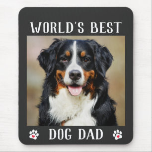 World's Best Dog Dad Paw Prints Pet Photo Mouse Mat