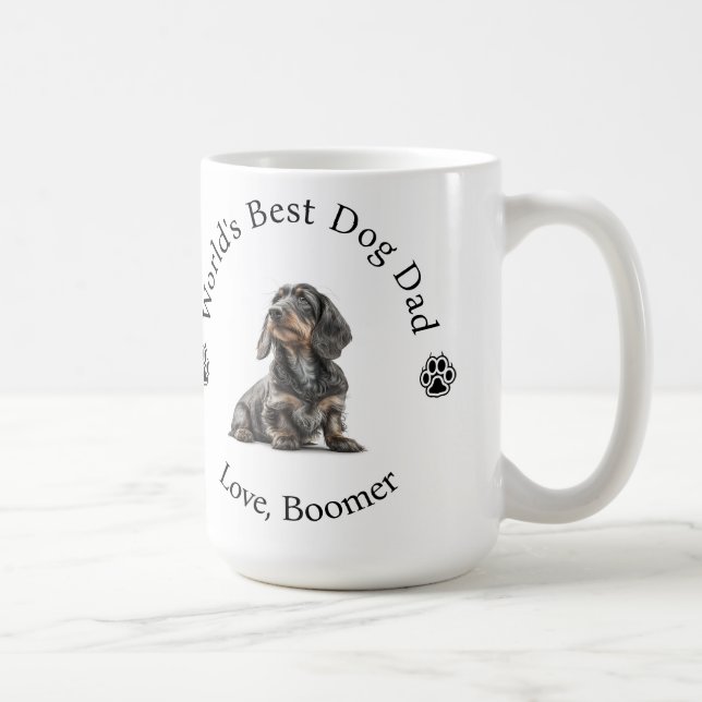 World's Best Dog Dad Personalise Coffee Mug (Right)