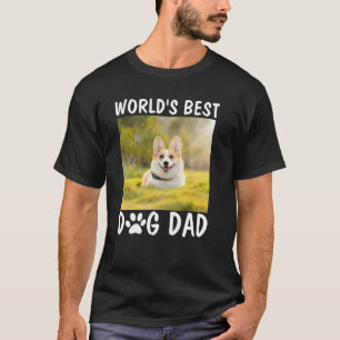 World's Best Dog Dad Personalised Pet Photo  T-Shirt