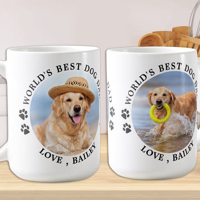 World's Best Dog Dad Personalized Pet Photo Coffee Mug (Creator Uploaded)