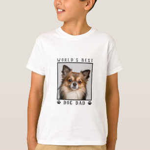 World's Best Dog Dad Pet Photo Paw Prints T-Shirt