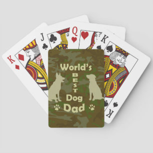 World's Best Dog Dad Playing Cards