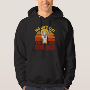 Worlds Best Dog Dad Sweet Dog Corgi Dog Sunset Hoodie