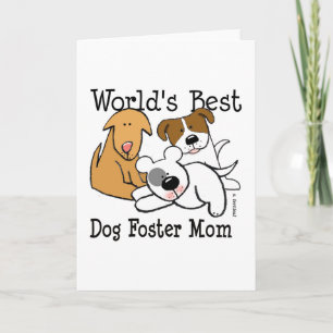 World's Best Dog Foster Mum Card
