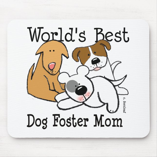 World's Best Dog Foster Mum Mouse Mat (Front)