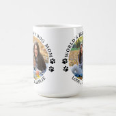 World's Best Dog Mom Paw Prints Pet Photo Coffee Mug (Center)