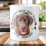 World's Best Dog Mum 2 Personalised Pet Photo Large Coffee Mug<br><div class="desc">World's Best Dog Mum ... Surprise your favourite Dog Mum this Mother's Day with this super cute custom pet photo giant coffee mug. Customise this dog mum mug with your dog's favourite photos, and name. Double sided - you can different photos on each side or the same, up to you...</div>