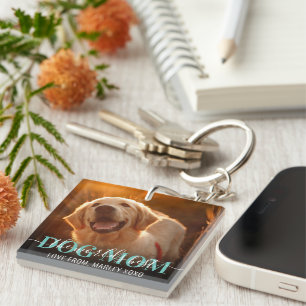 Worlds Best Dog Mum 2 Photo Key Ring