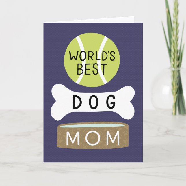 World's Best Dog Mum Card (Front)