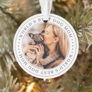 World's Best Dog Mum Classic Simple Photo Ornament