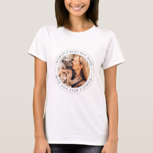 World's Best Dog Mum Classic Simple Photo T-Shirt