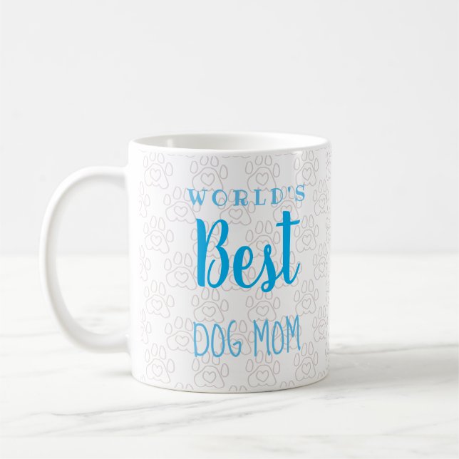 World's Best Dog Mum! (customisable) Coffee Mug (Left)