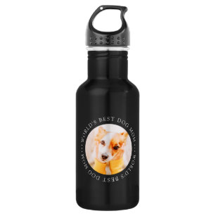 World's Best Dog Mum Elegant Simple Custom Photo 532 Ml Water Bottle