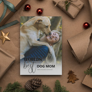 Worlds Best Dog Mum Holiday Card
