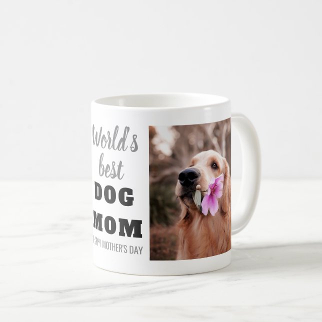 World's Best Dog Mum Mother's Day 2 Photo Coffee Mug (Front Right)