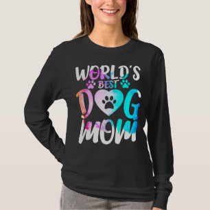 World's Best Dog Mum Paw Heart Puppy Mother Mama 2 T-Shirt