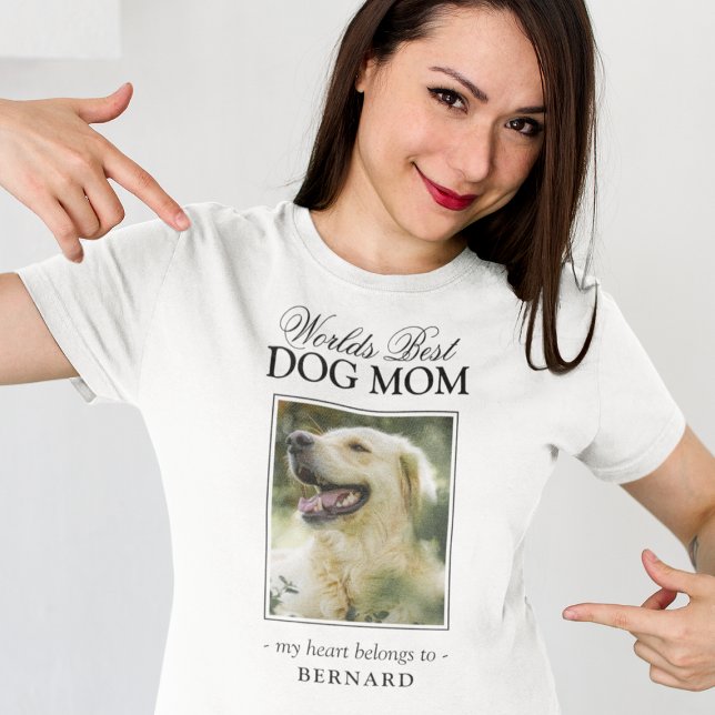 Worlds Best Dog Mum Pet Photo T-Shirt (Creator Uploaded)