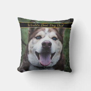 World's Best Dog Mum Pet Photo  Throw Pillow