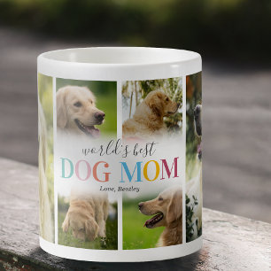 World's Best Dog Mum Photo Collage Coffee Mug
