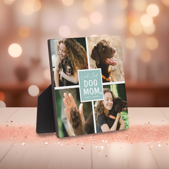 'Worlds Best Dog Mum' Photo Collage Plaque (Creator Uploaded)