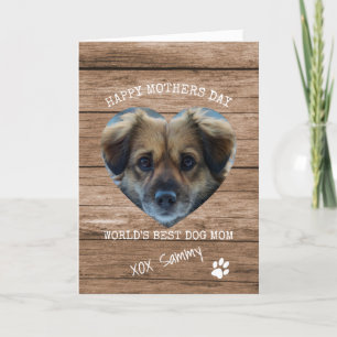 World's Best Dog Mum Photo Mothers Day Holiday Card