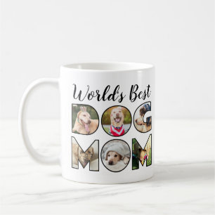 World's Best Dog Mum Quote 6 Photo Collage Coffee Mug