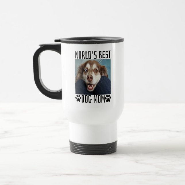 Worlds Best Dog Mum   Travel Mug (Left)