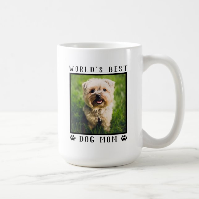 World's Best Dog Mum with Your Dog's Photo Coffee Mug (Right)