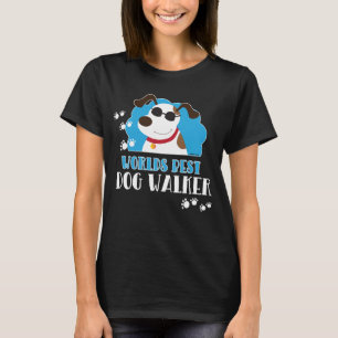 Worlds Best Dog Walker T-Shirt - Black