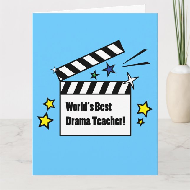 World's Best Drama Teacher from Cast and Crew Thank You Card (Front)
