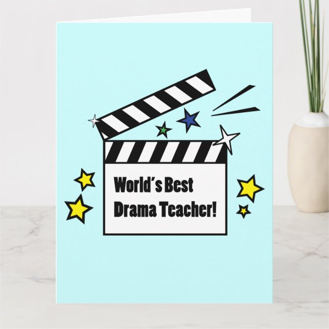 World's Best Drama Teacher from Cast and Crew Thank You Card (Front)