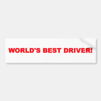 World's Best Driver Bumper Sticker