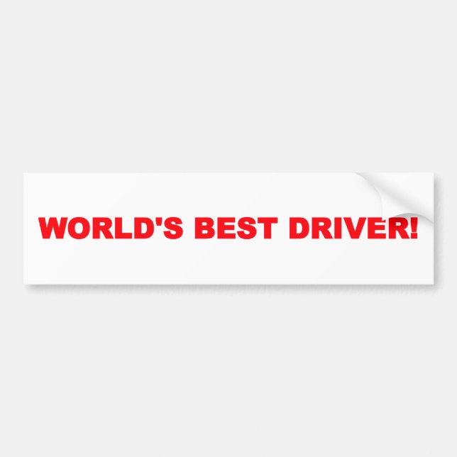 World's Best Driver Bumper Sticker (Front)
