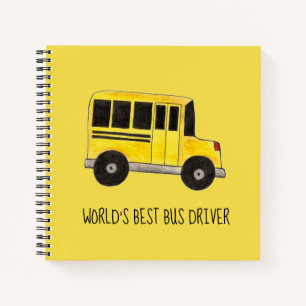 World's Best Driver Yellow School Bus Gift Notebook