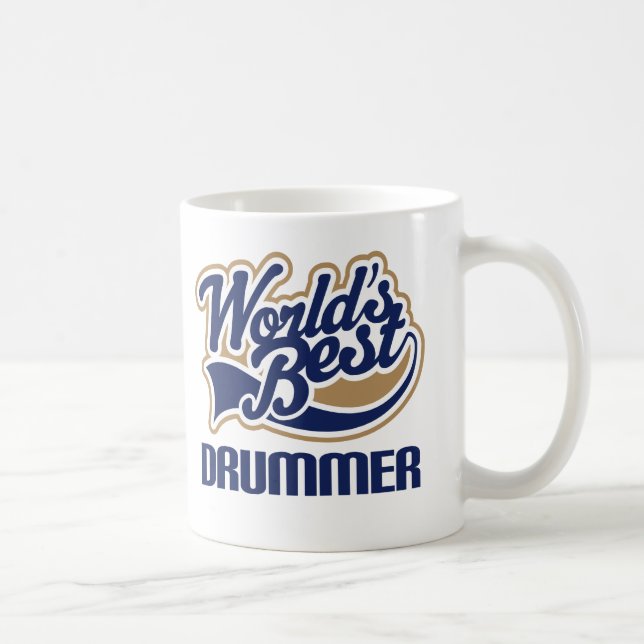 Worlds Best Drummer Gift Idea Coffee Mug (Right)