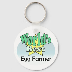 World's Best Egg Farmer Key Ring
