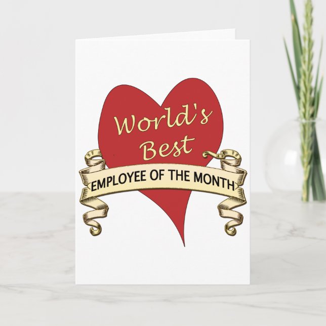 World's Best Employee of the Month Card (Front)