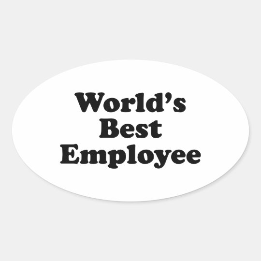World's Best Employee Oval Sticker