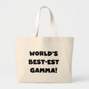 World's Best-est Gamma Black and White Large Tote Bag