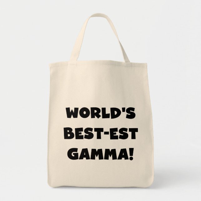 World's Best-est Gamma Black and White Tote Bag (Front)