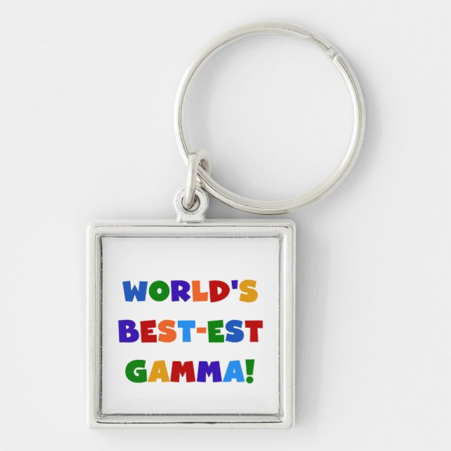 World's Best-est Gamma Bright Colours Gifts Key Ring (Front)