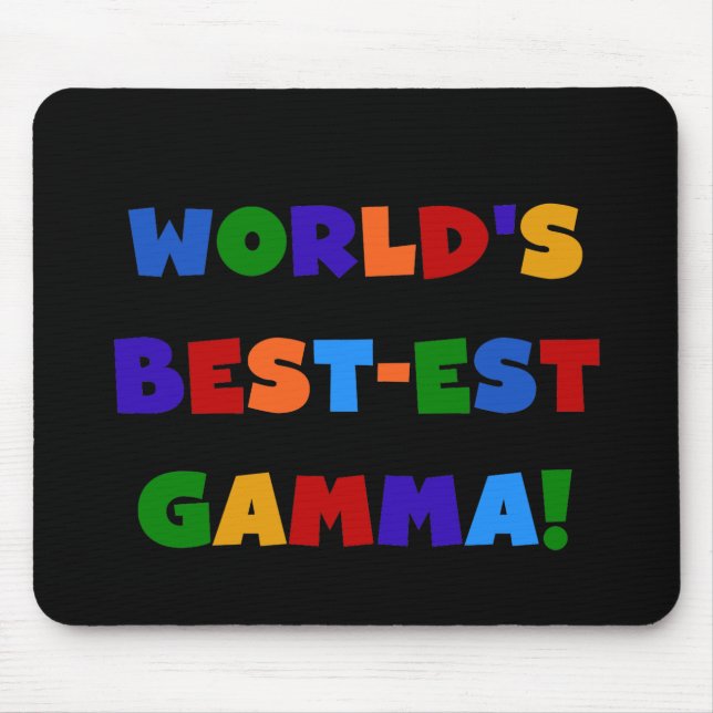 World's Best-est Gamma Bright Colours Gifts Mouse Mat (Front)