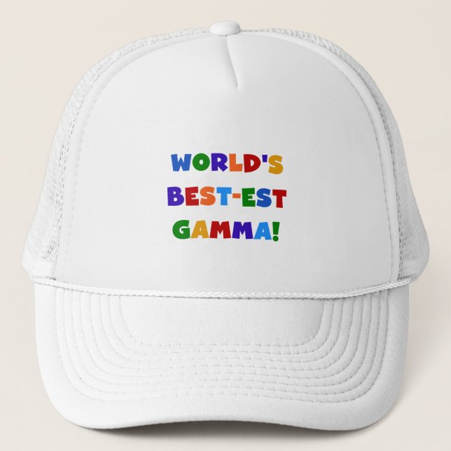World's Best-est Gamma Bright Colours Gifts Trucker Hat (Front)