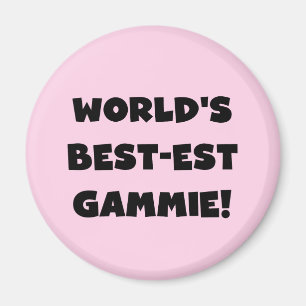 World's Best-est Gammie Black and White Gifts Magnet